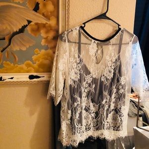 Lacy two layer top!
